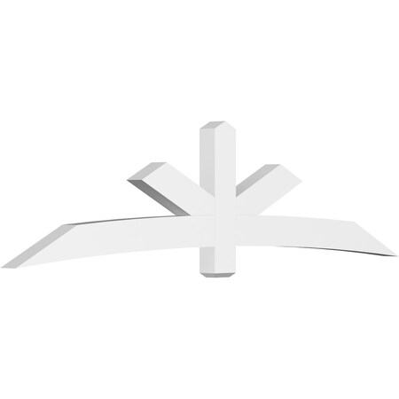 Ekena Millwork Alberta Architectural Grade PVC Gable Bracket, 108"W x 27"H x 4"D x 6"F, 6/12 Pitch GBP108X27X0406ALB00